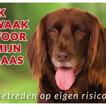 Stickerkoning Duitse Staande Langhaar Waakbord