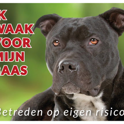 Stickerkoning Engelse Stafford Waakbord