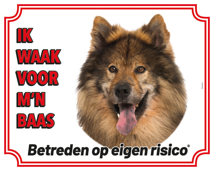Stickerkoning Eurasier Waakbord