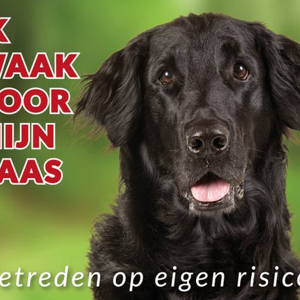 Stickerkoning Flatcoated Retriever Waakbord