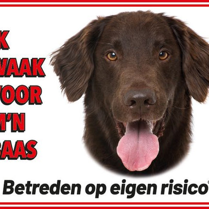 Stickerkoning Flatcoated Retriever Waakbord