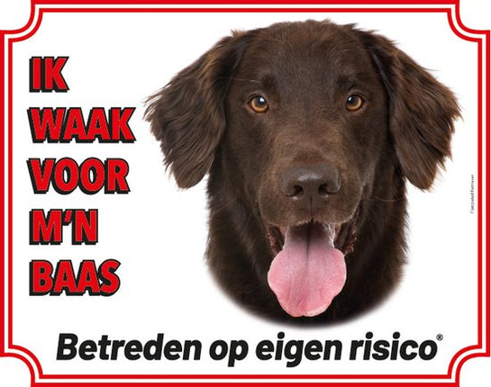 Stickerkoning Flatcoated Retriever Waakbord