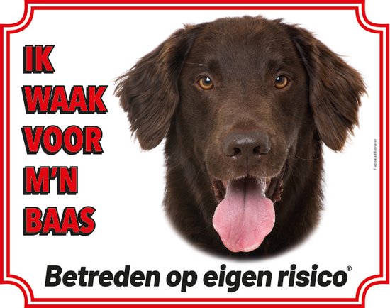 Stickerkoning Flatcoated Retriever Waakbord
