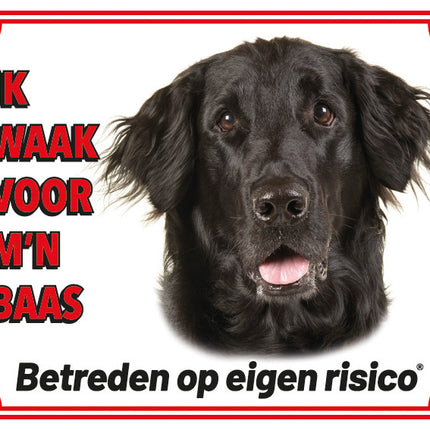 Stickerkoning Flatcoated Retriever Waakbord