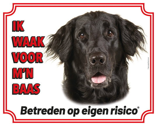 Stickerkoning Flatcoated Retriever Waakbord