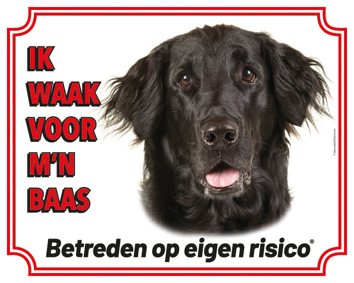 Stickerkoning Flatcoated Retriever Waakbord