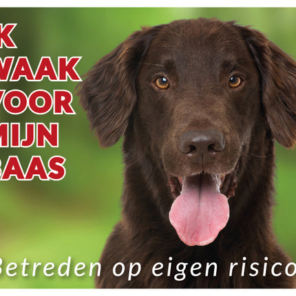 Stickerkoning Flatcoated Retriever Waakbord