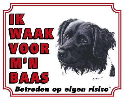 Stickerkoning Friese Stabij Waakbord - Ik waak voor mijn baas