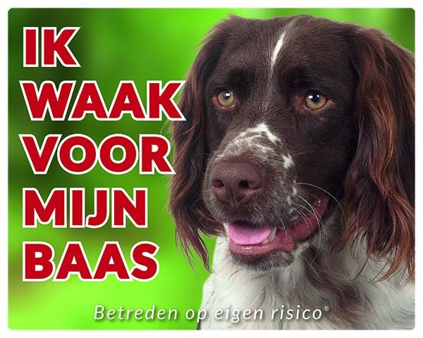 Stickerkoning Heidewachtel Waakbord - Ik waak voor mijn baas
