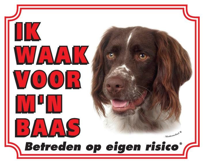 Stickerkoning Heidewachtel Waakbord - Ik waak voor mijn baas