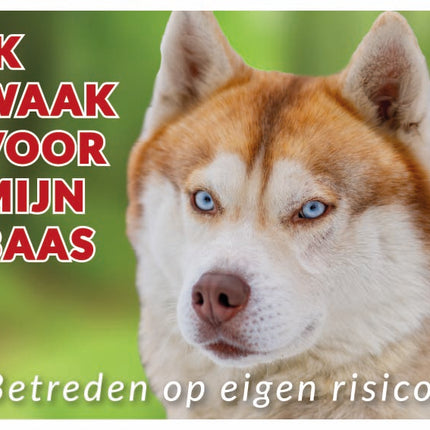 Stickerkoning Husky Waakbord