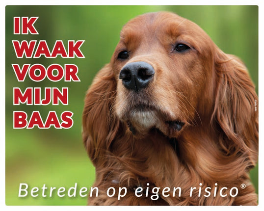 Stickerkoning Ierse Setter Waakbord