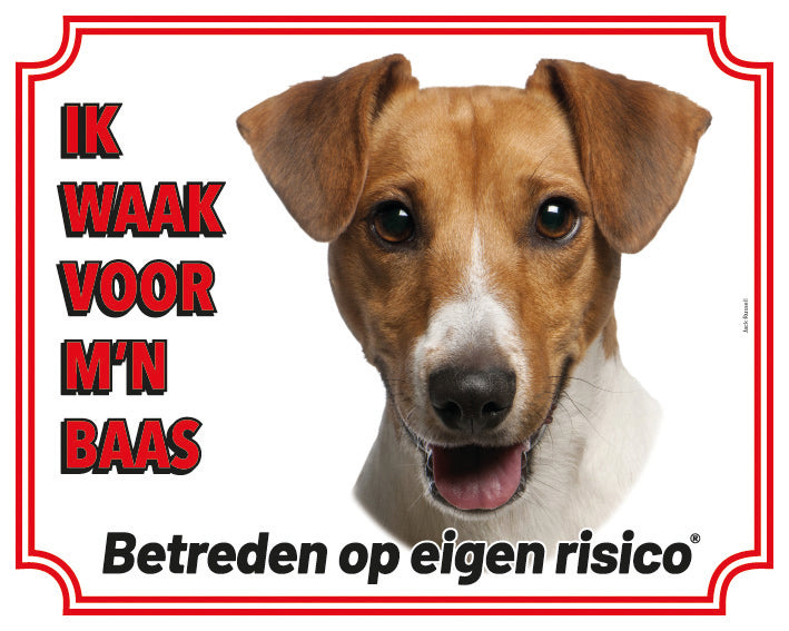 Stickerkoning Jack Russell Terrier Waakbord