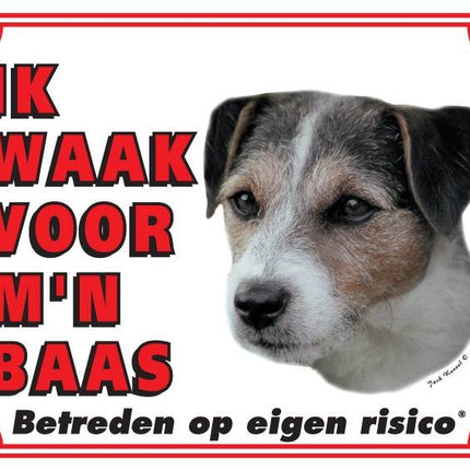 Stickerkoning Jack Russell Terrier Waakbord - Ruwhaar