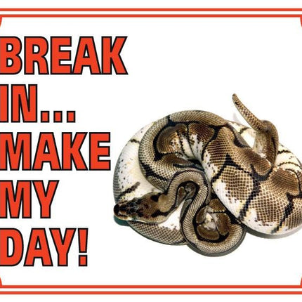 Stickerkoning Konings Python Waakbord - Break in make my Day