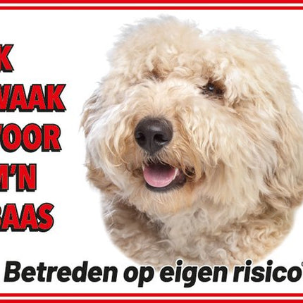 Stickerkoning Labradoodle Blond Waakbord