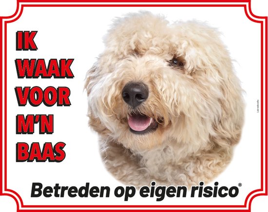 Stickerkoning Labradoodle Blond Waakbord