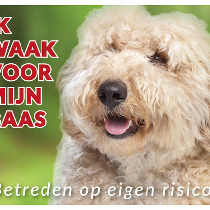 Stickerkoning Labradoodle Blond Waakbord