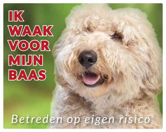 Stickerkoning Labradoodle Blond Waakbord