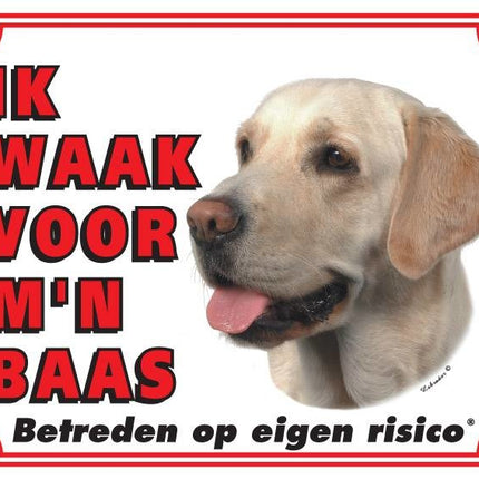 Stickerkoning Labrador Retriever Waakbord - Blond
