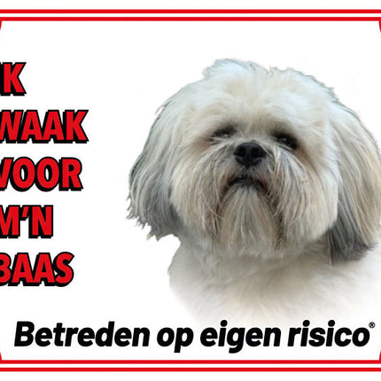 Stickerkoning Lhasa Apso Waakbord