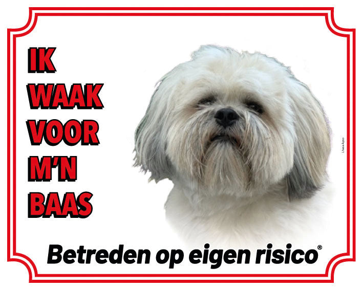 Stickerkoning Lhasa Apso Waakbord