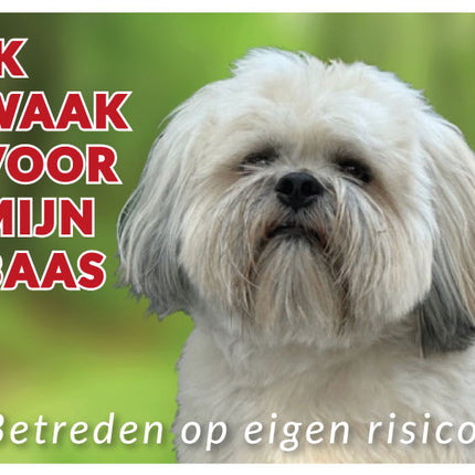 Stickerkoning Lhasa Apso Waakbord