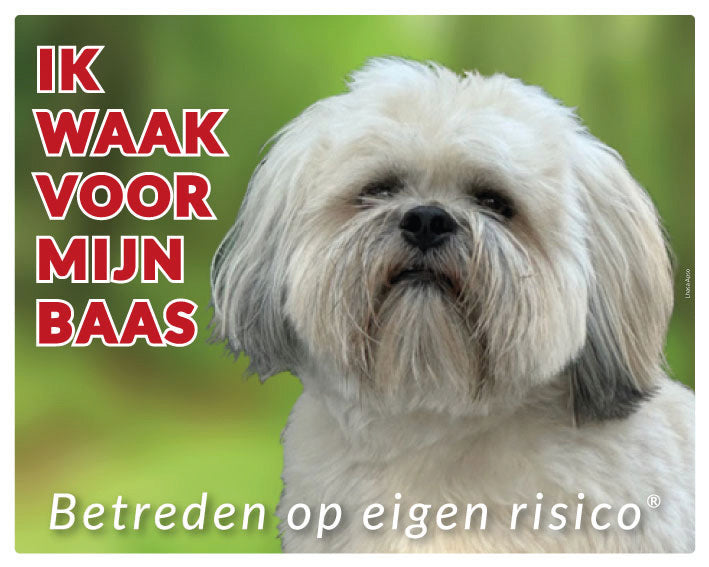 Stickerkoning Lhasa Apso Waakbord