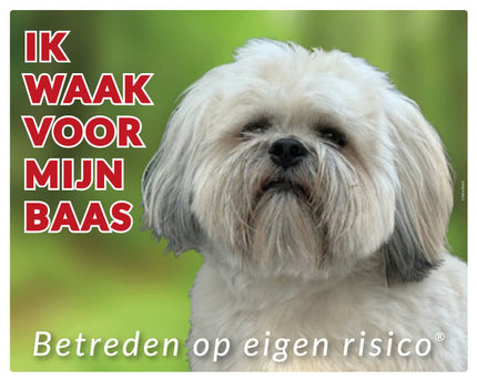 Stickerkoning Lhasa Apso Waakbord