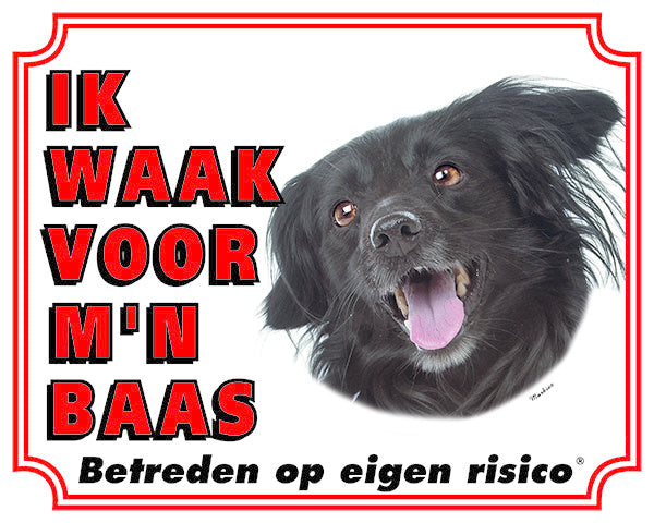 Stickerkoning Markiesje Waakbord - Ik waak voor mijn Baas
