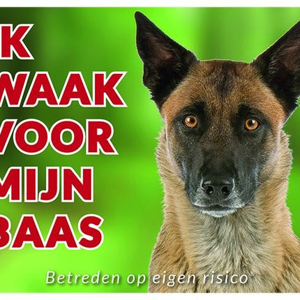 Stickerkoning Mechelaar Waakbord - Ik waak voor mijn baas