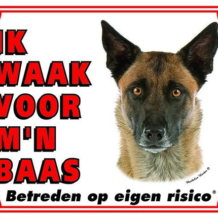 Stickerkoning Mechelaar Waakbord - Ik waak voor mijn baas
