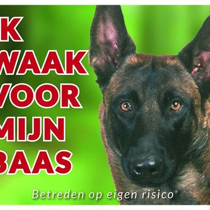 Stickerkoning Mechelaar Waakbord - Ik waak voor mijn baas