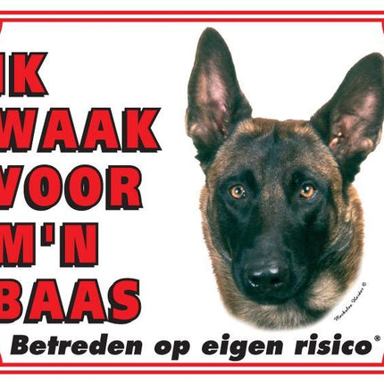 Stickerkoning Mechelaar Waakbord - Ik waak voor mijn baas