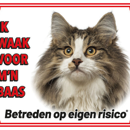 Stickerkoning Noorse Boskat Waakbord
