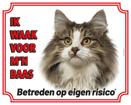 Stickerkoning Noorse Boskat Waakbord