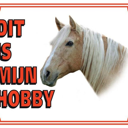 Stickerkoning Paarden Waakbord - Dit is mijn hobby Licht Bruin