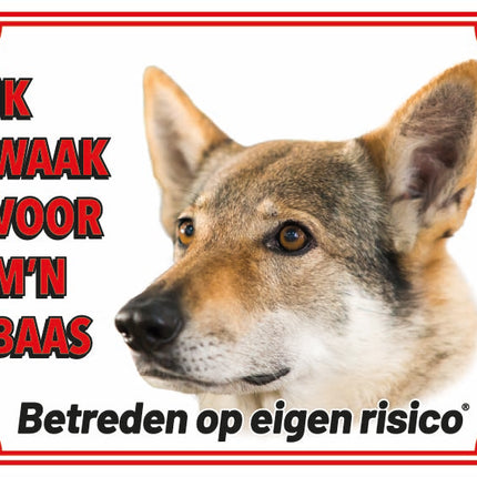 Stickerkoning Saarlose Wolfshond Waakbord
