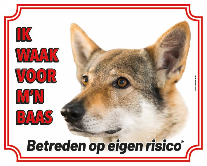 Stickerkoning Saarlose Wolfshond Waakbord