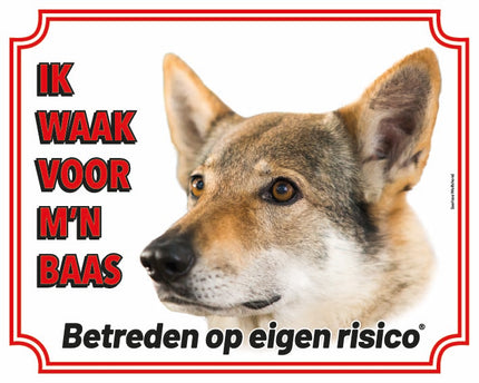 Stickerkoning Saarlose Wolfshond Waakbord