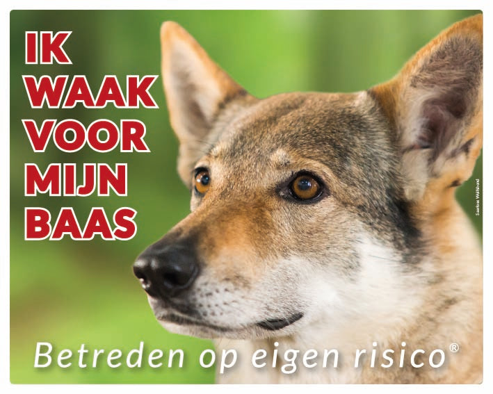 Stickerkoning Saarlose Wolfshond Waakbord