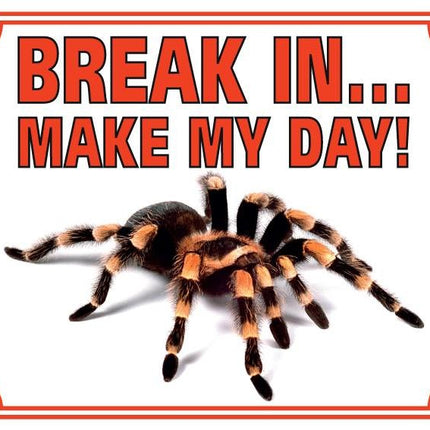 Stickerkoning Tarantula Waakbord - Break in make my Day
