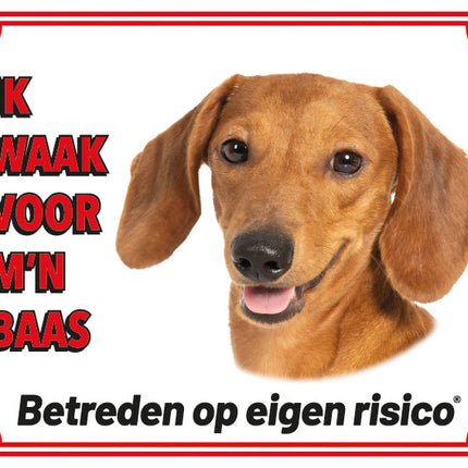 Stickerkoning Teckel Waakbord