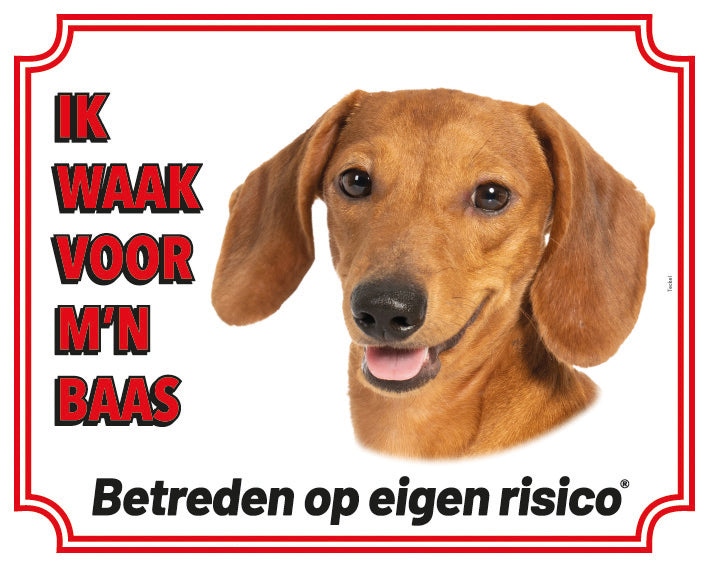 Stickerkoning Teckel Waakbord