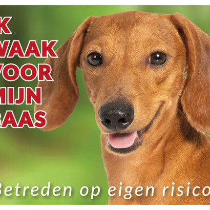 Stickerkoning Teckel Waakbord