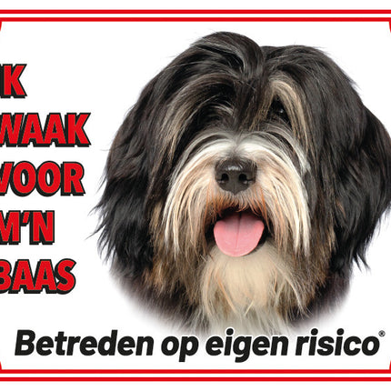Stickerkoning Tibetaanse Terrier Waakbord