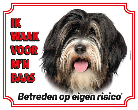 Stickerkoning Tibetaanse Terrier Waakbord