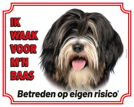 Stickerkoning Tibetaanse Terrier Waakbord