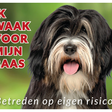 Stickerkoning Tibetaanse Terrier Waakbord
