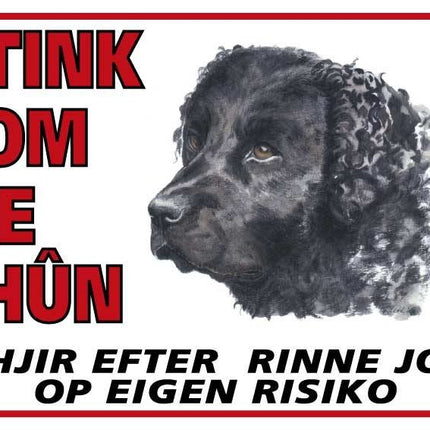 Stickerkoning Wetterhoun Waakbord - Tink om u Hun